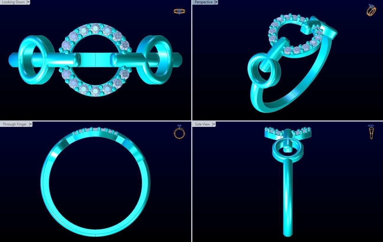Diamond Ring  - N6626 3D print model_10