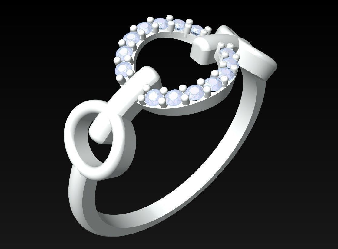 Diamond Ring  - N6626 3D print model_3