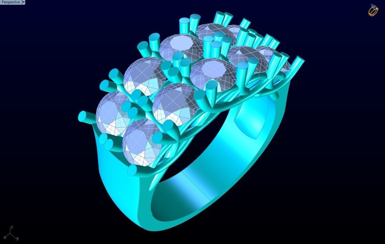 Diamond Ring  - N3792 3D print model_9
