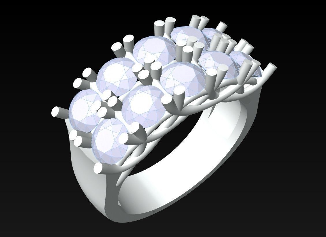Diamond Ring  - N3792 3D print model_3