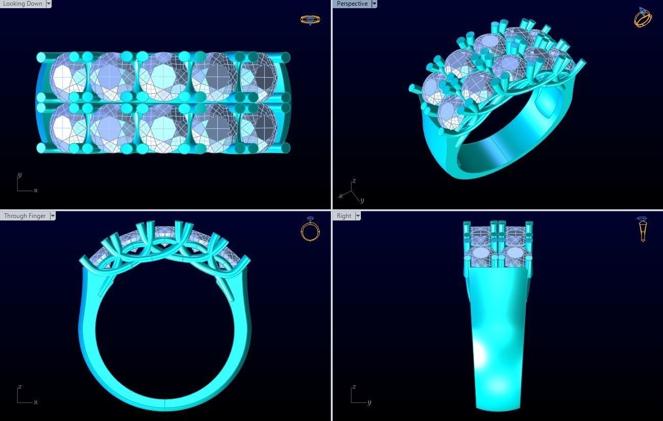 Diamond Ring  - N3792 3D print model_10