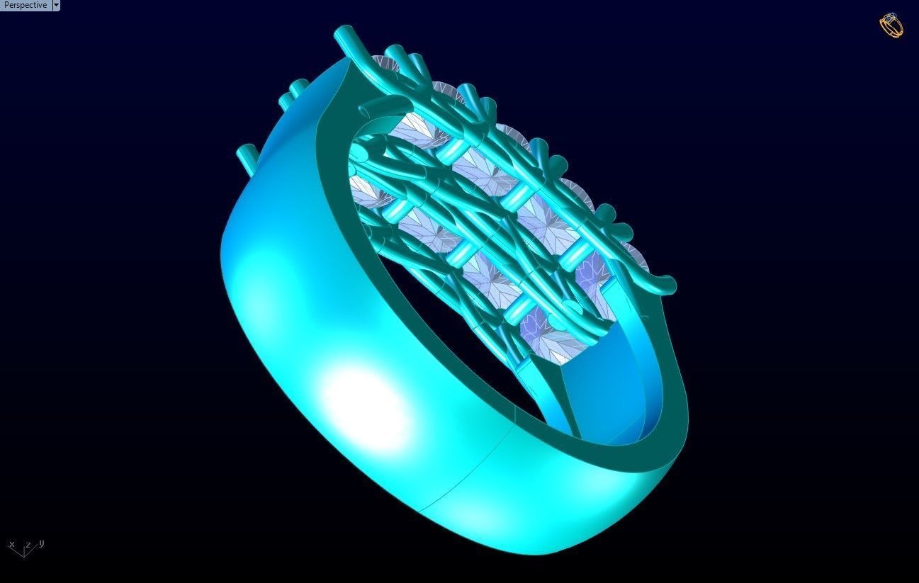 Diamond Ring  - N3792 3D print model_7