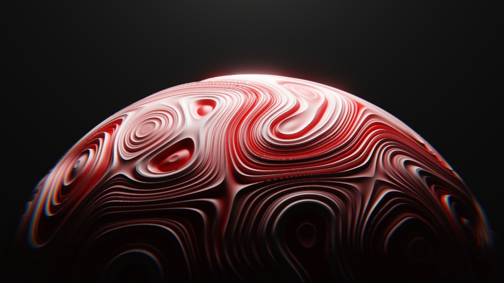 Chromatic Procedural Shader Sphere - Abstract 3D Design 3D model_3
