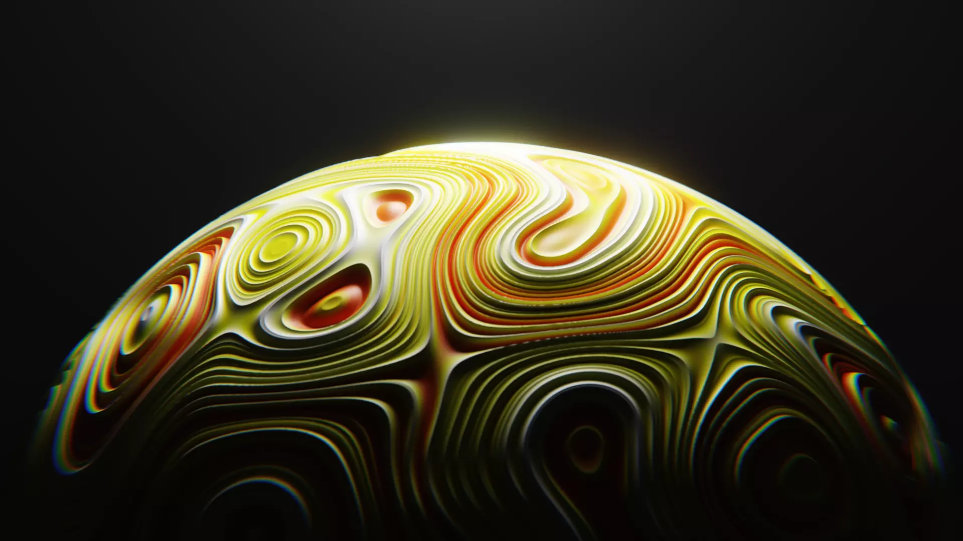 Chromatic Procedural Shader Sphere - Abstract 3D Design 3D model_0