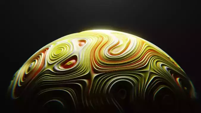 Chromatic Procedural Shader Sphere - Abstract 3D Design 3D model