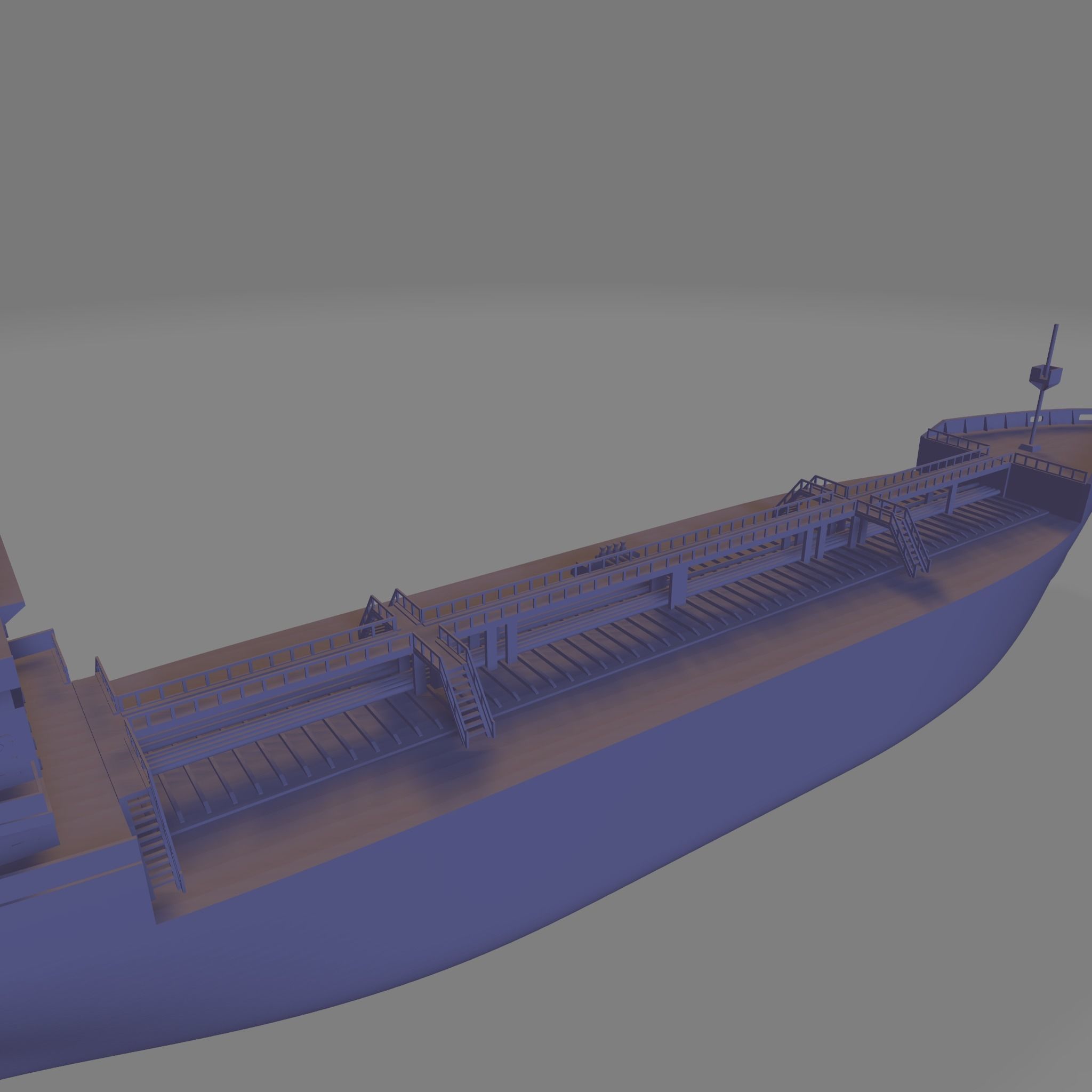 Tanker ship miniature 3D print model_4
