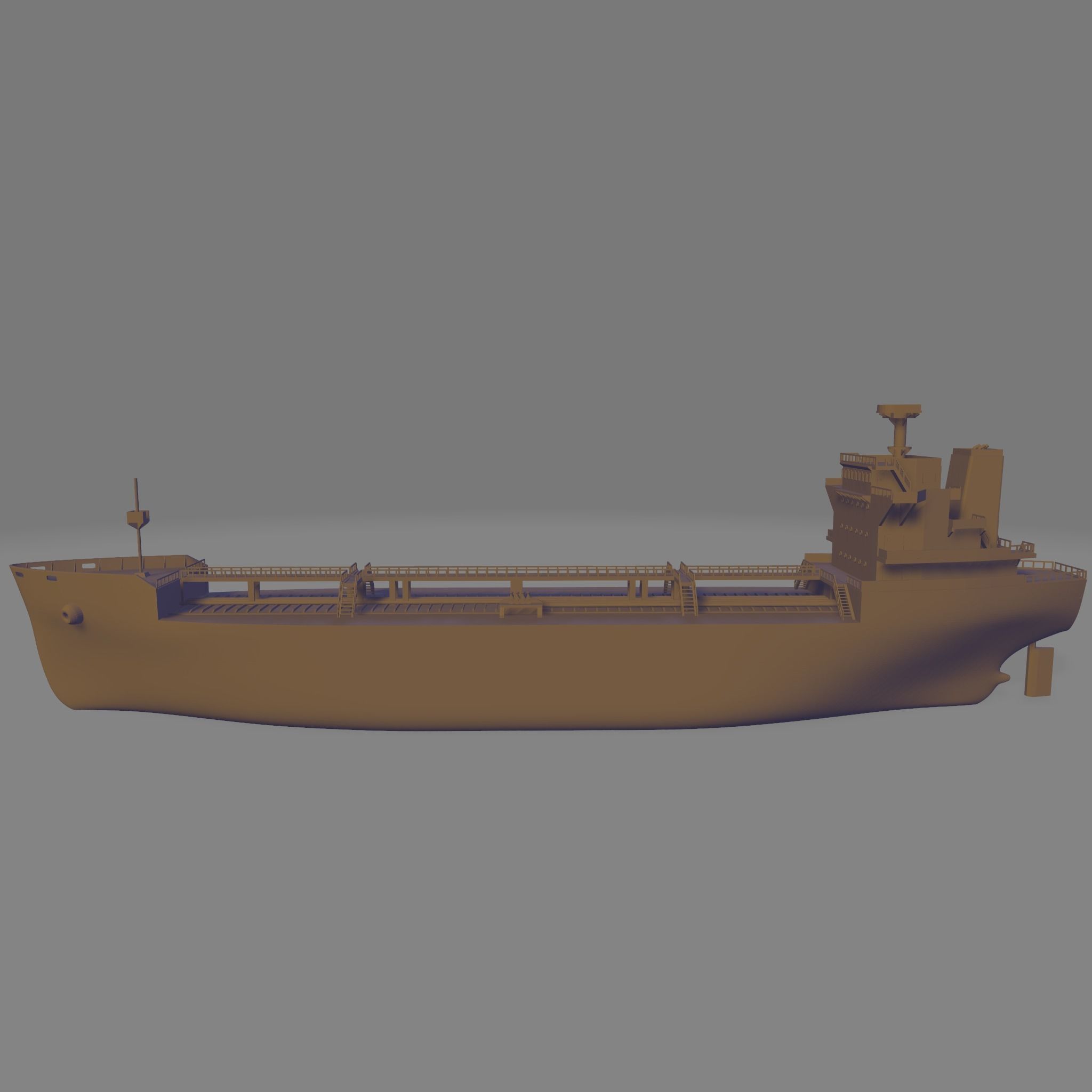 Tanker ship miniature 3D print model_3