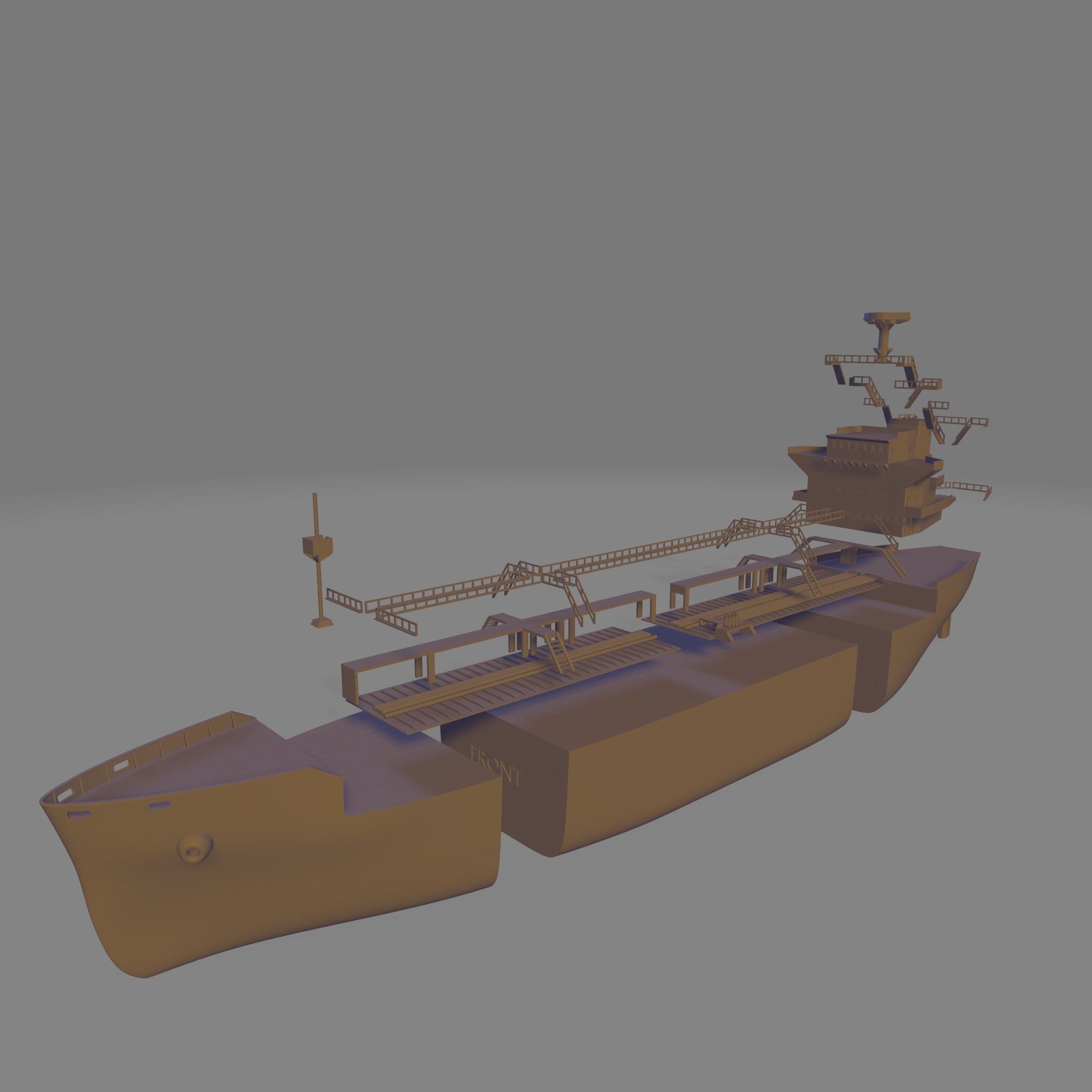 Tanker ship miniature 3D print model_8