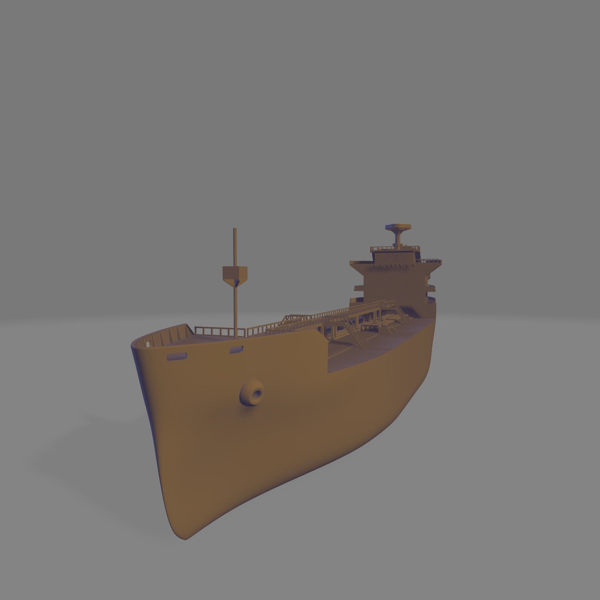 Tanker ship miniature 3D print model_7