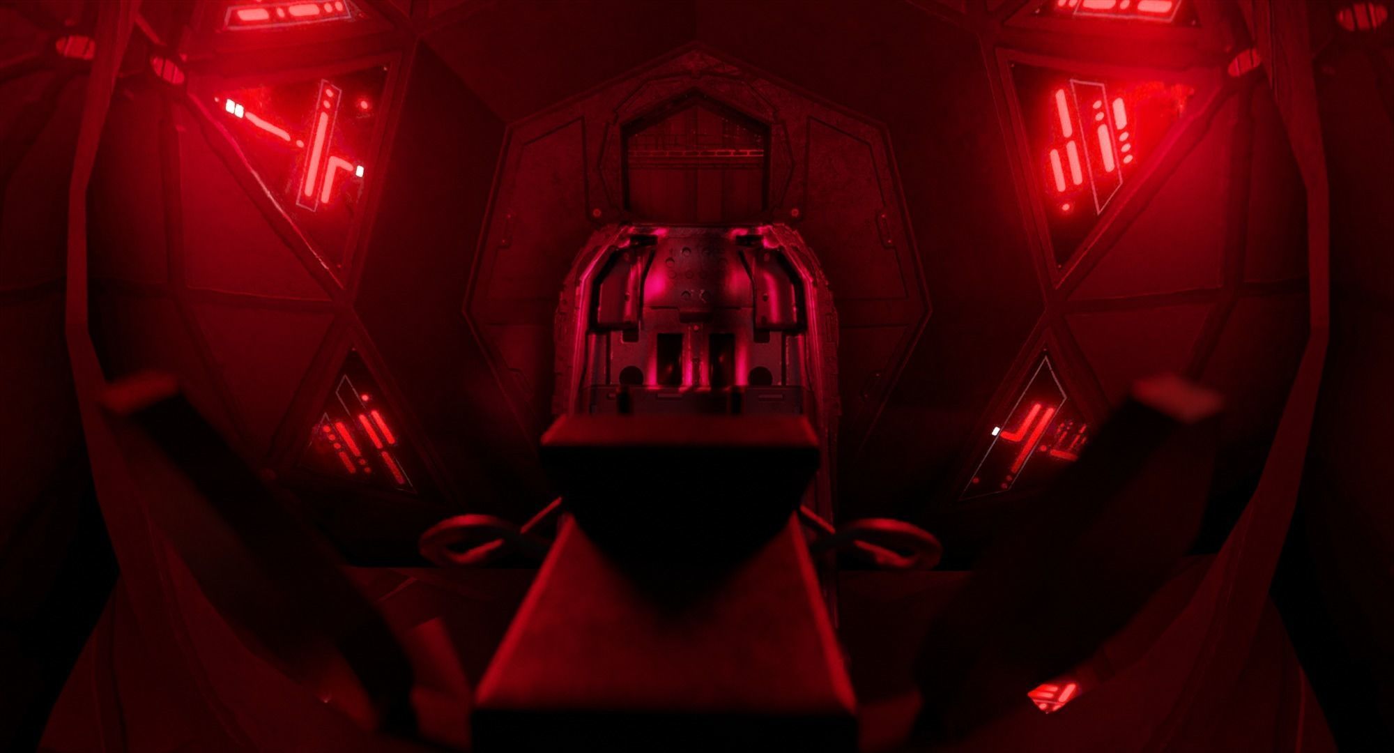 Darth Vader Tie Fighter - Star Wars Low-poly 3D model_2