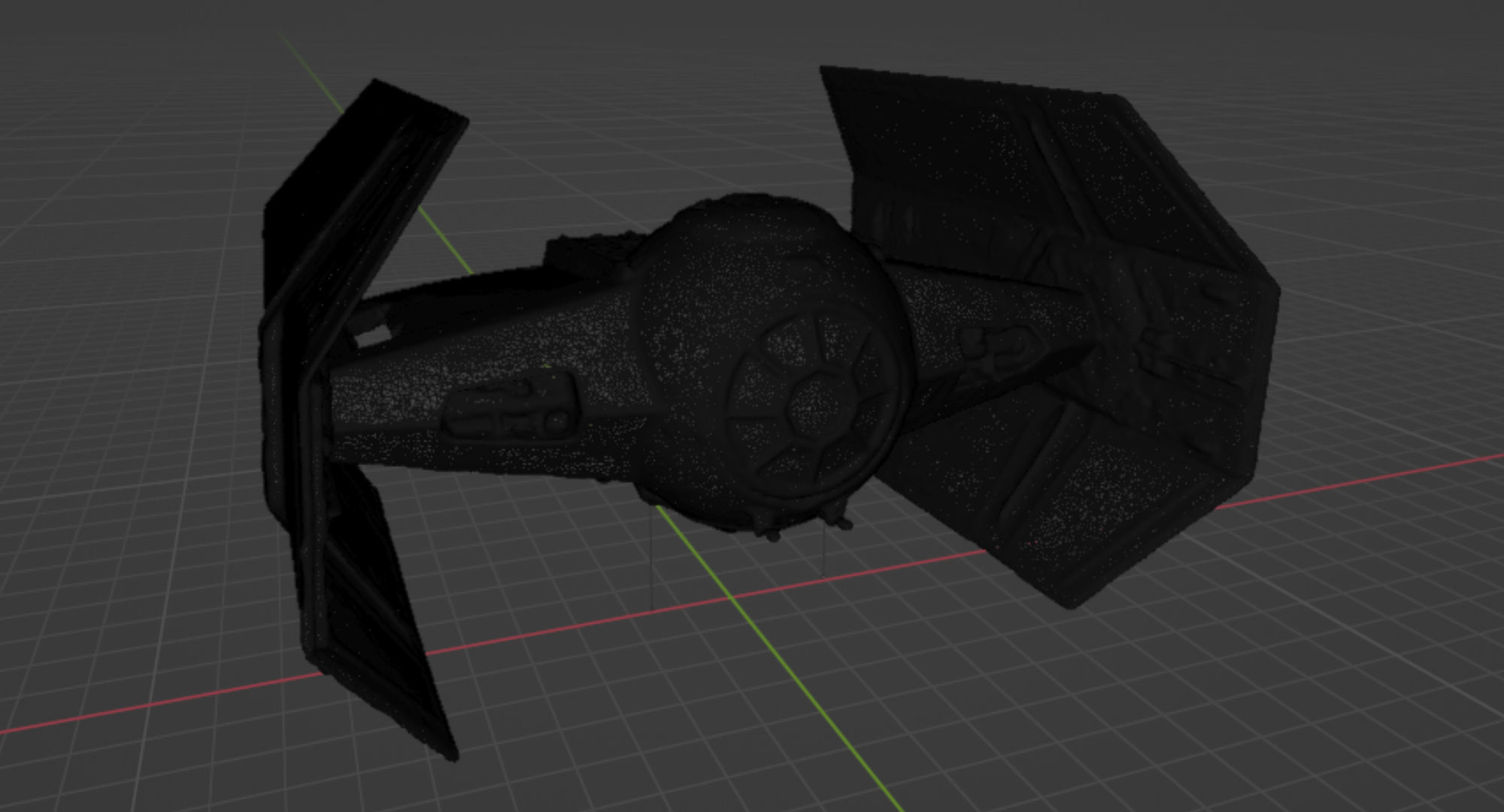 Darth Vader Tie Fighter - Star Wars Low-poly 3D model_22