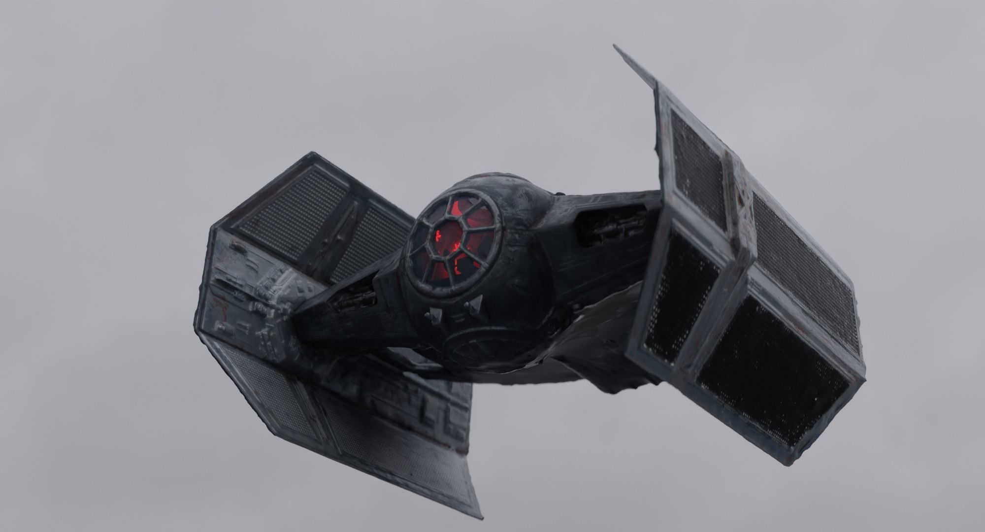 Darth Vader Tie Fighter - Star Wars Low-poly 3D model_1