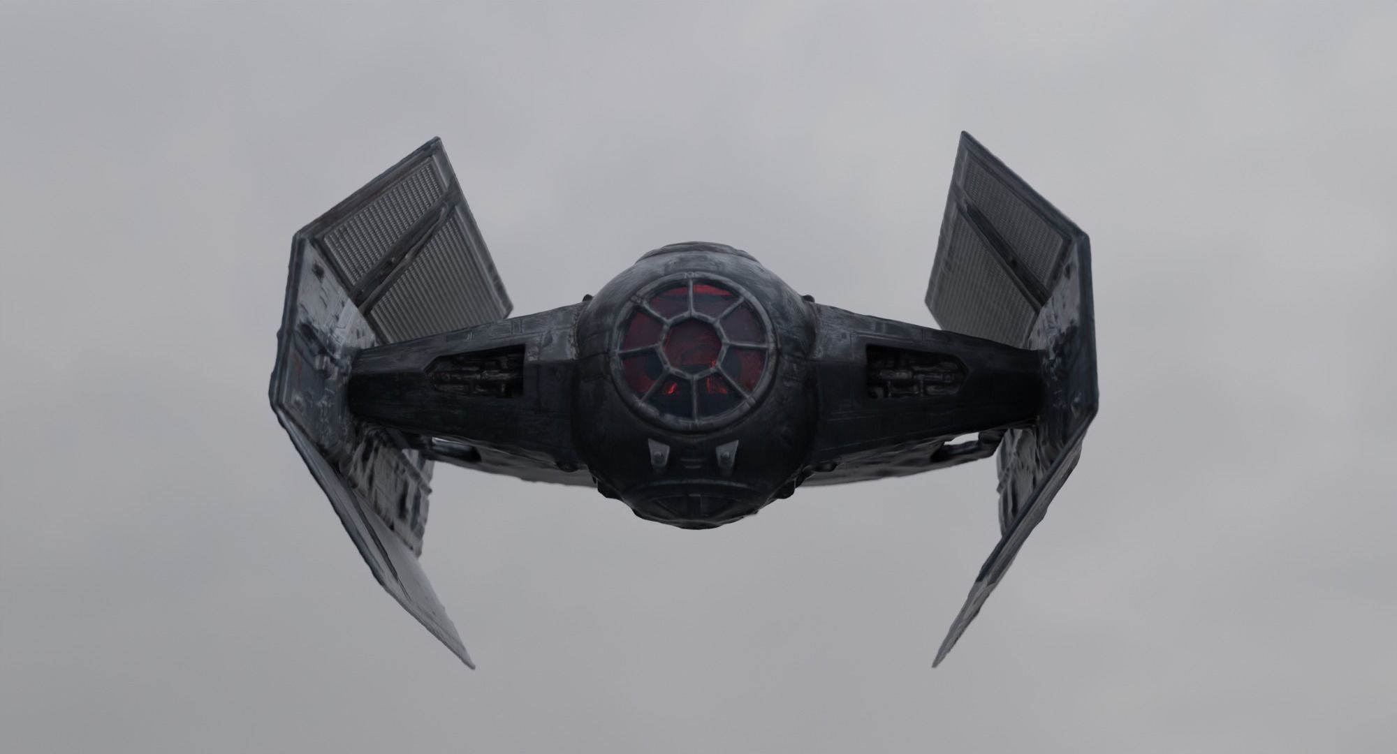 Darth Vader Tie Fighter - Star Wars Low-poly 3D model_4
