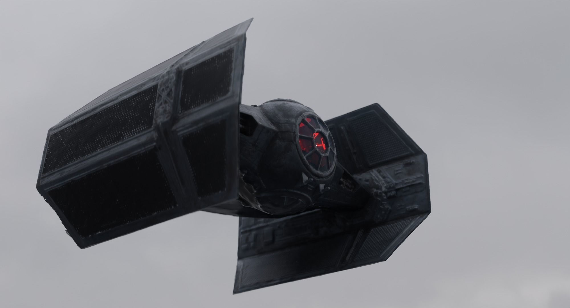 Darth Vader Tie Fighter - Star Wars Low-poly 3D model_3