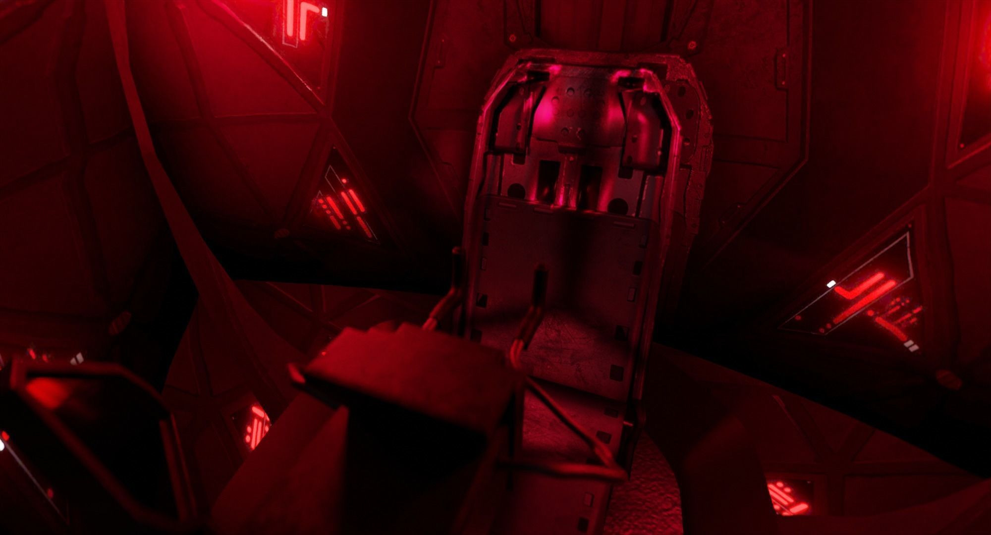 Darth Vader Tie Fighter - Star Wars Low-poly 3D model_26