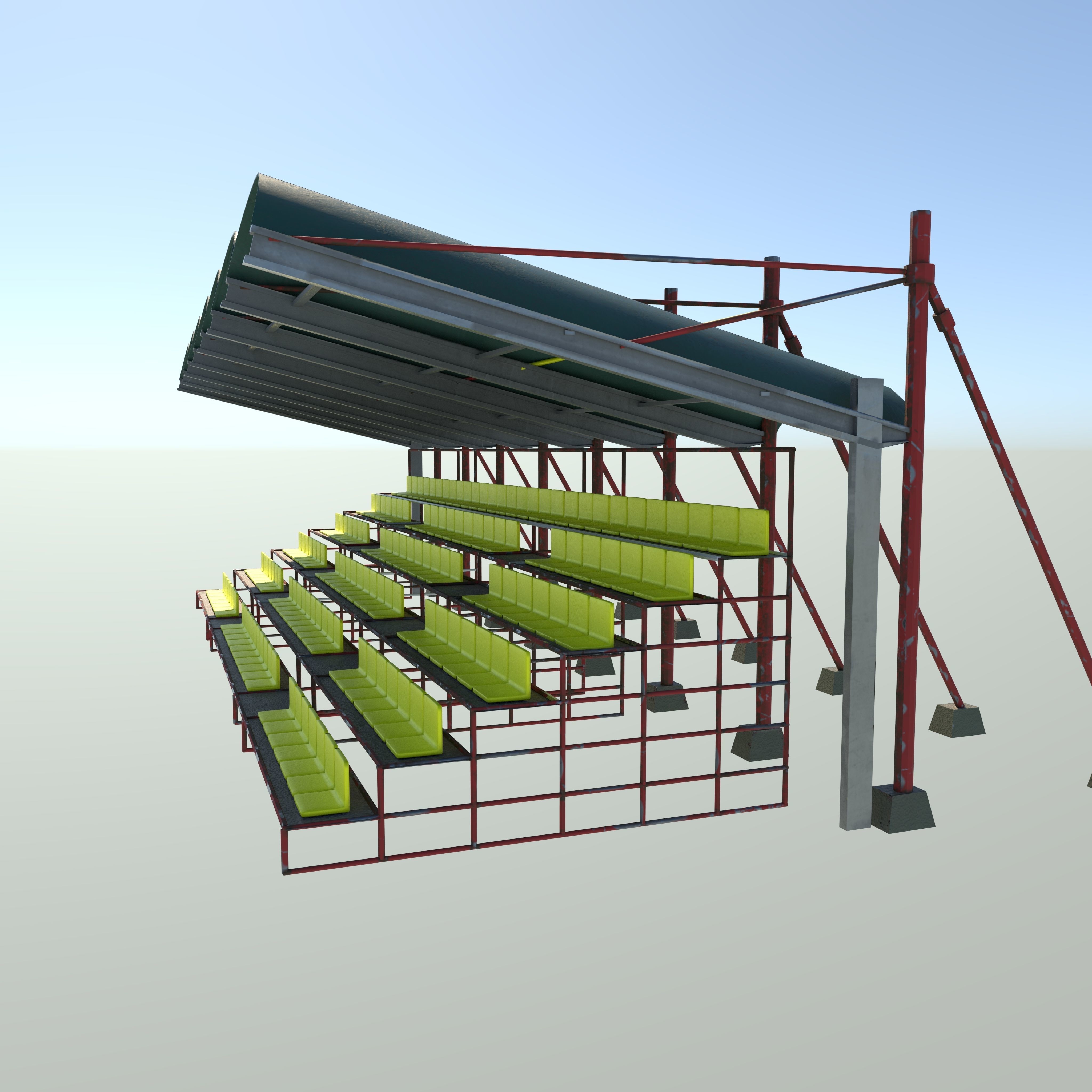 3D model stadium seating tribune VR / AR / low-poly | CGTrader