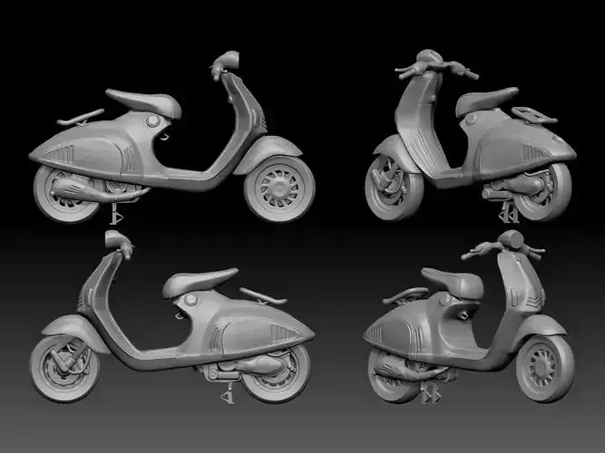 scooter vespa 3D print model