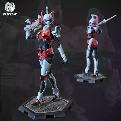 Swan Helmet Pilot Girl 3D Printable 32mm 3D print model