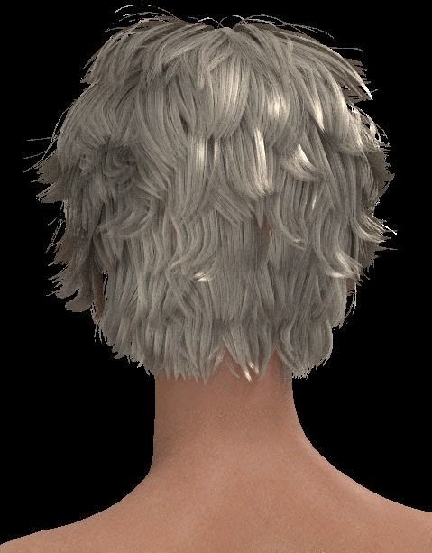 Short hair 046-FV2 for FV2 3D model from Clo3D Software 3D model_15