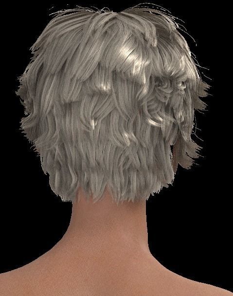 Short hair 046-FV2 for FV2 3D model from Clo3D Software 3D model_13