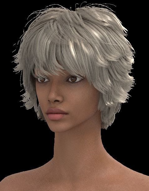 Short hair 046-FV2 for FV2 3D model from Clo3D Software 3D model_7