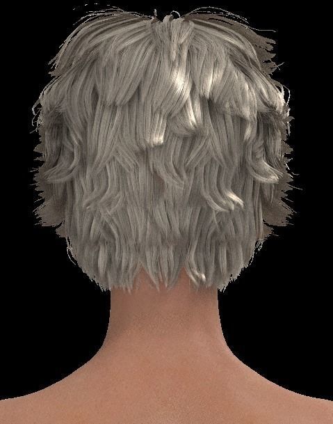 Short hair 046-FV2 for FV2 3D model from Clo3D Software 3D model_14