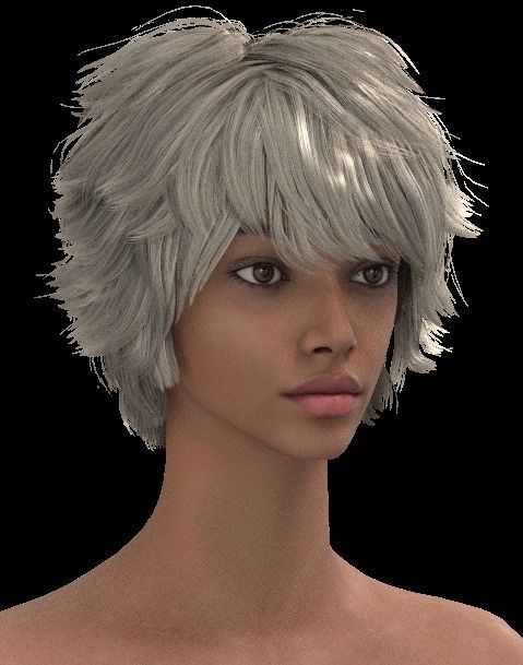 Short hair 046-FV2 for FV2 3D model from Clo3D Software 3D model_1