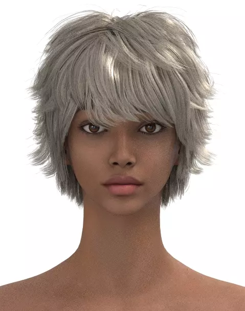 Short hair 046-FV2 for FV2 3D model from Clo3D Software 3D model_0