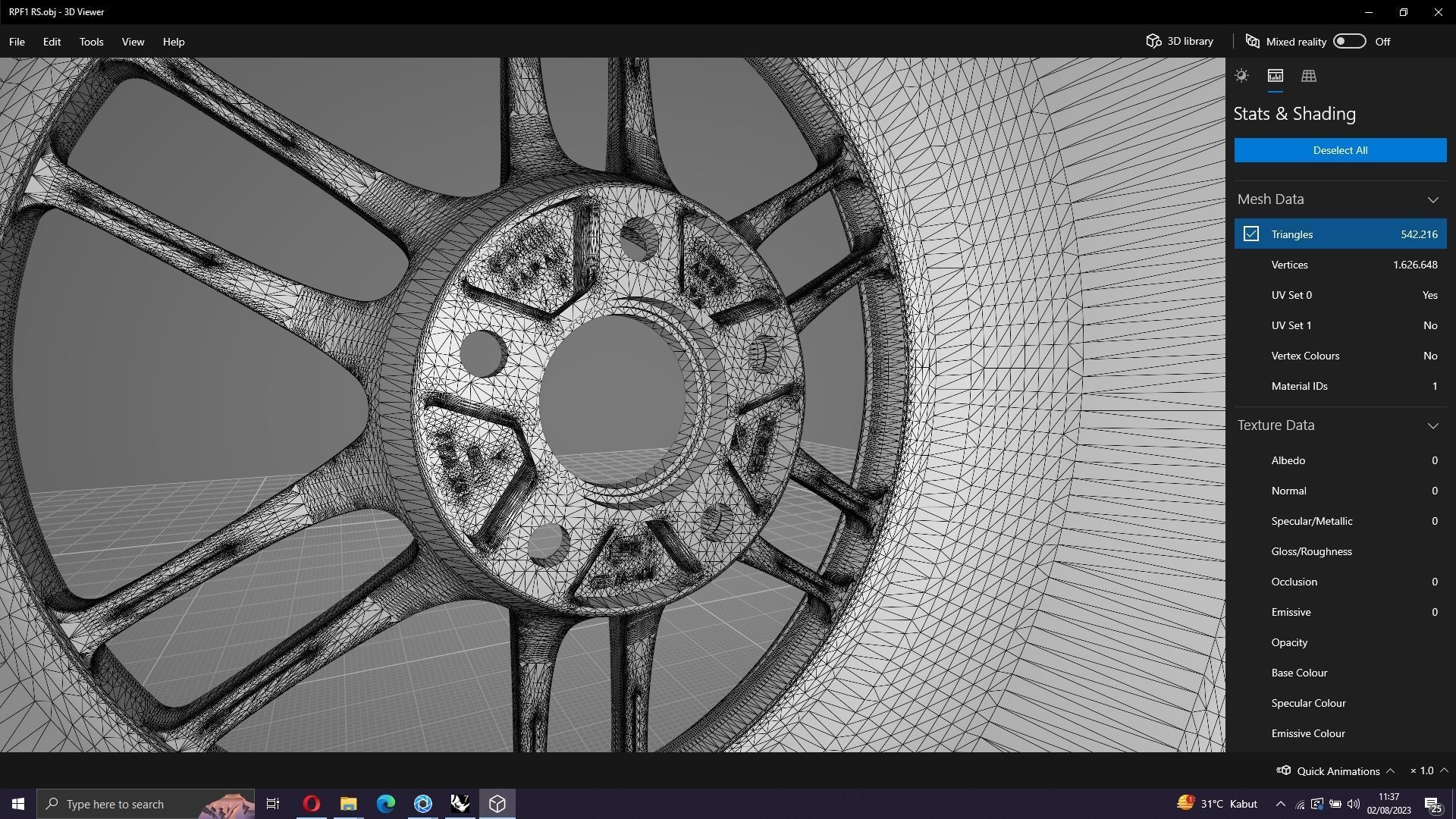 ENKEI RPF1  Low-poly 3D model_8