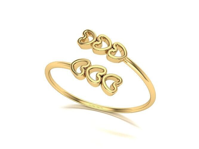Hexa Heart Ring 3D print model