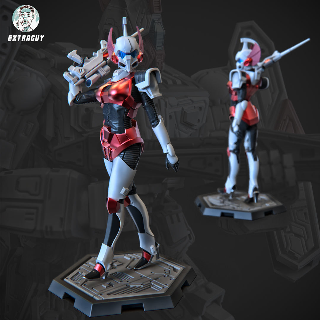 Swan Helmet Pilot Girl 3D Printable 100mm 3D print model_1