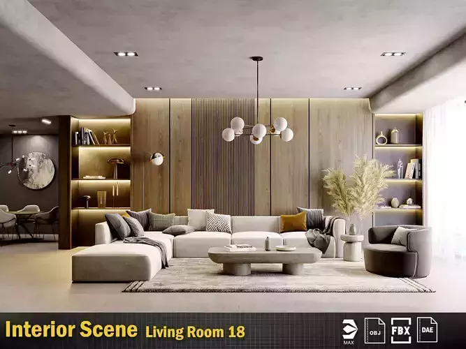 Interior Scene Living Room 18 3D model