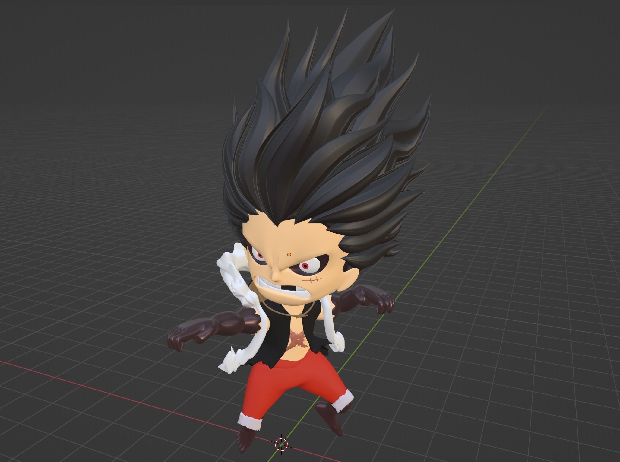 Luffy Gear4 Snakeman SD - One Piece 3D model_9