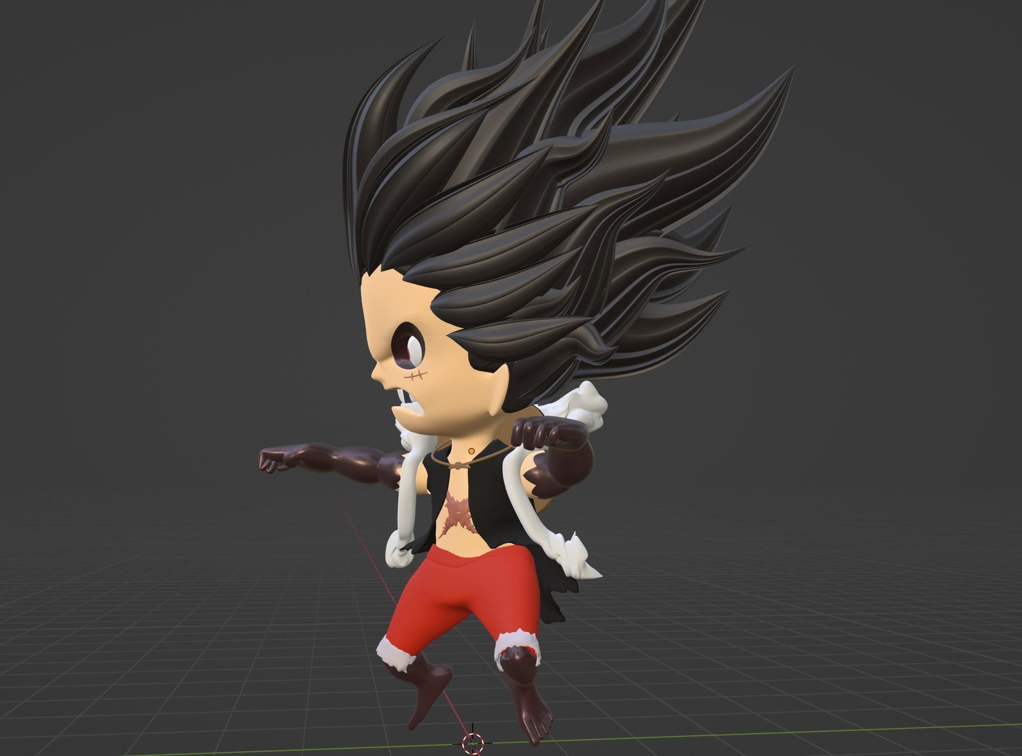 Luffy Gear4 Snakeman SD - One Piece 3D model_5