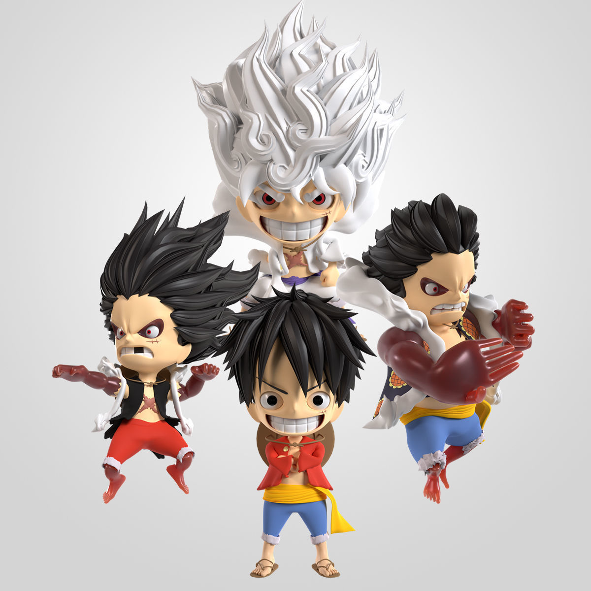 Luffy Gear4 Snakeman SD - One Piece 3D model_3