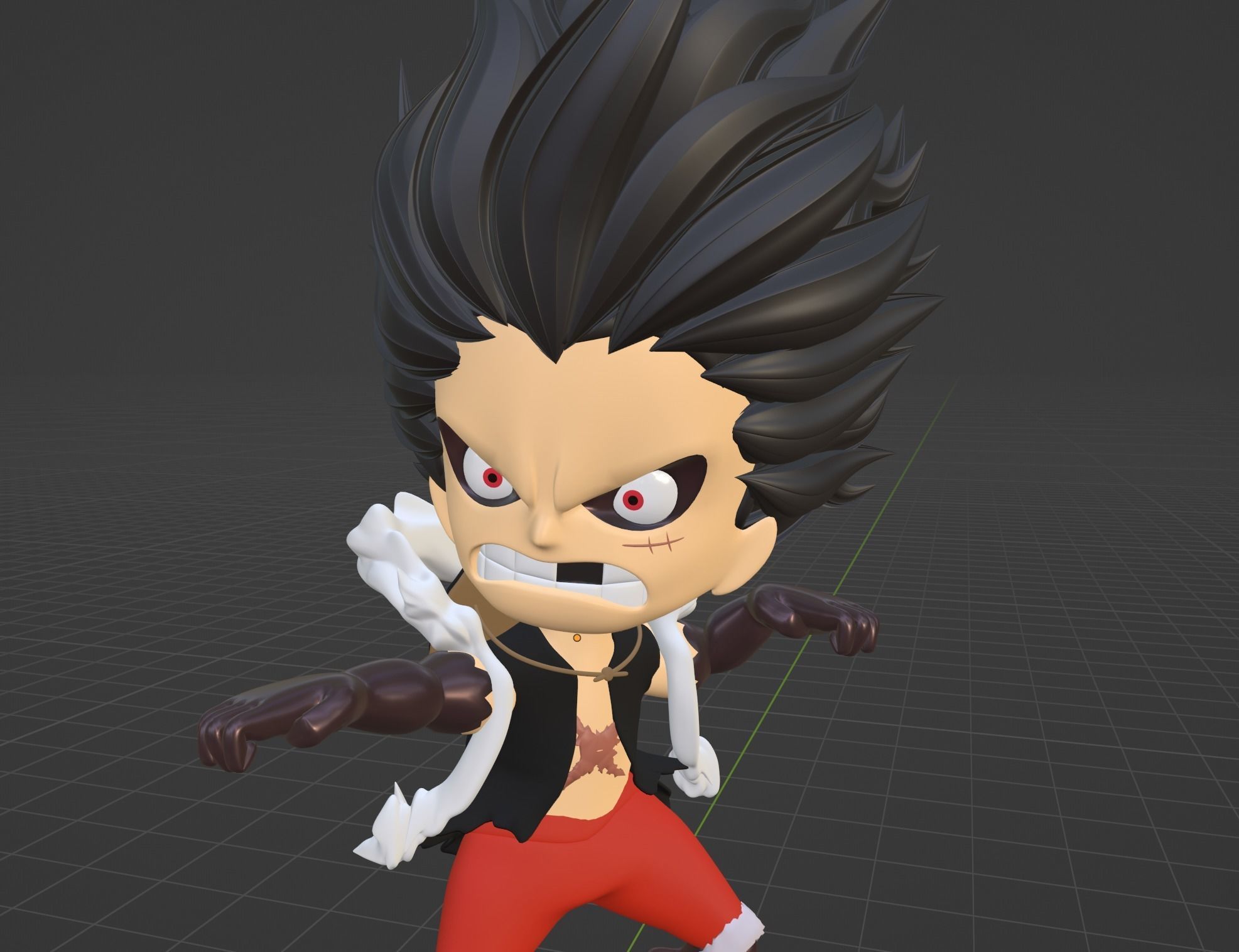 Luffy Gear4 Snakeman SD - One Piece 3D model_8