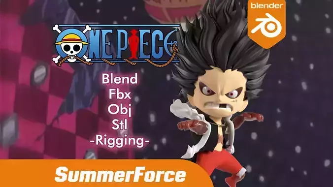 Luffy Gear4 Snakeman SD - One Piece 3D model
