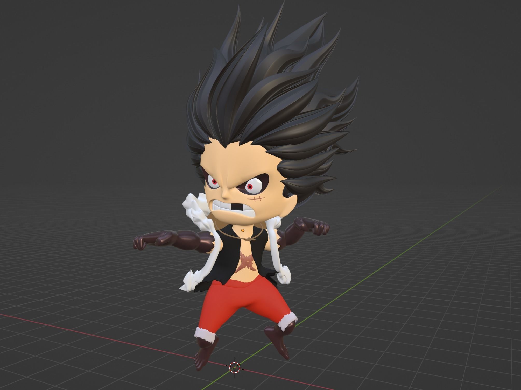 Luffy Gear4 Snakeman SD - One Piece 3D model_4