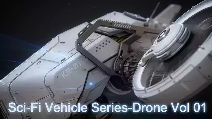 Sci-Fi Vehicle Series-Drone 01-PBR 3D model