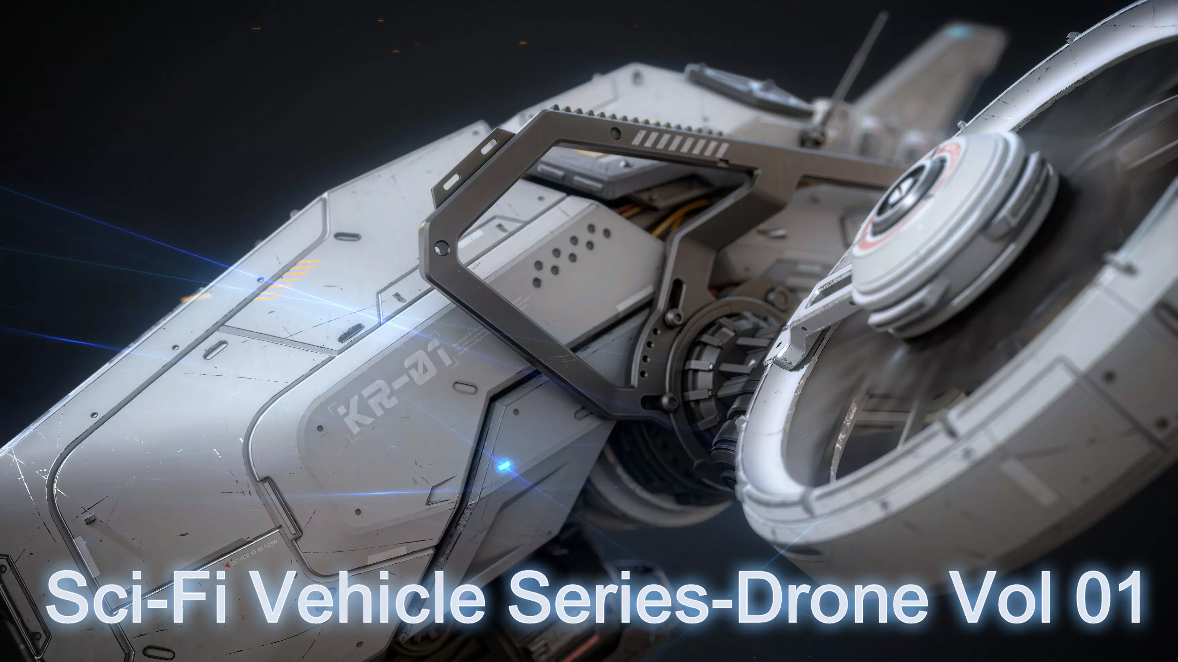 Sci-Fi Vehicle Series-Drone 01-PBR 3D model_0