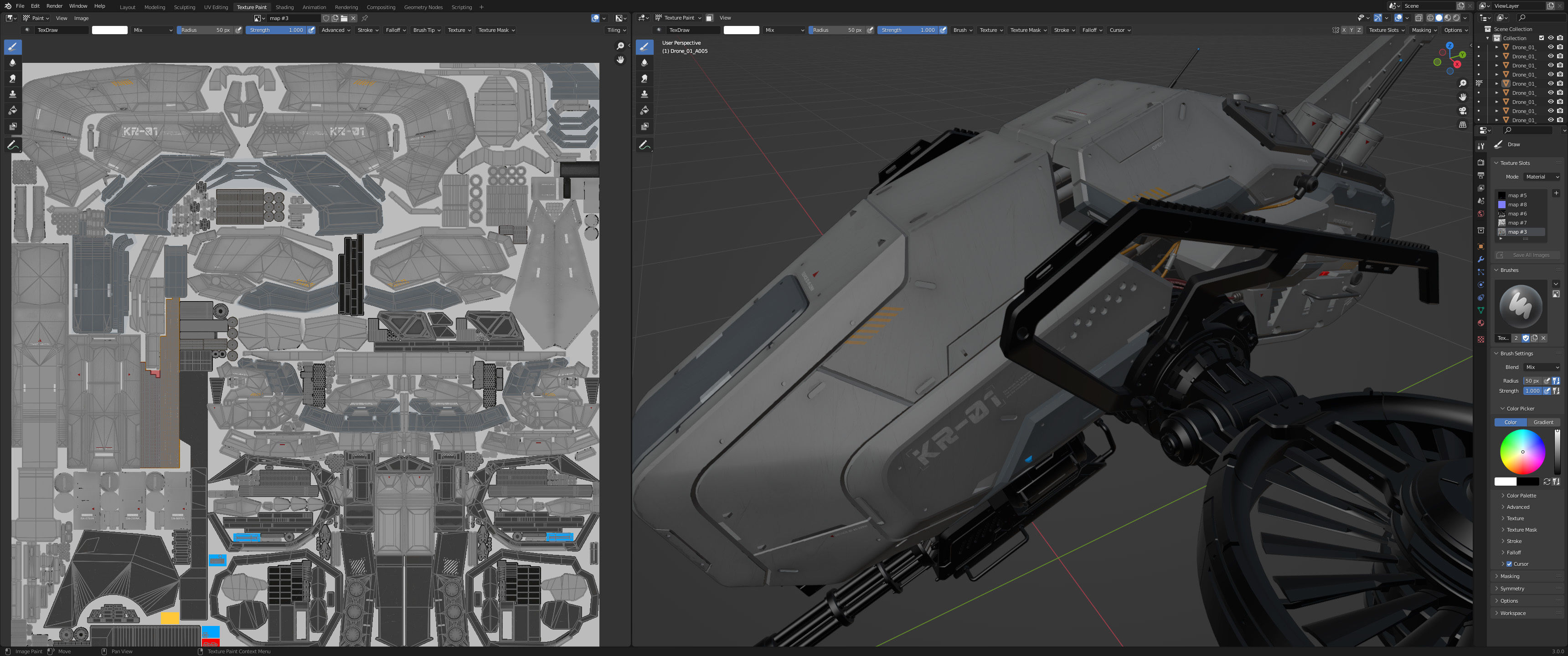 Sci-Fi Vehicle Series-Drone 01-PBR 3D model_16