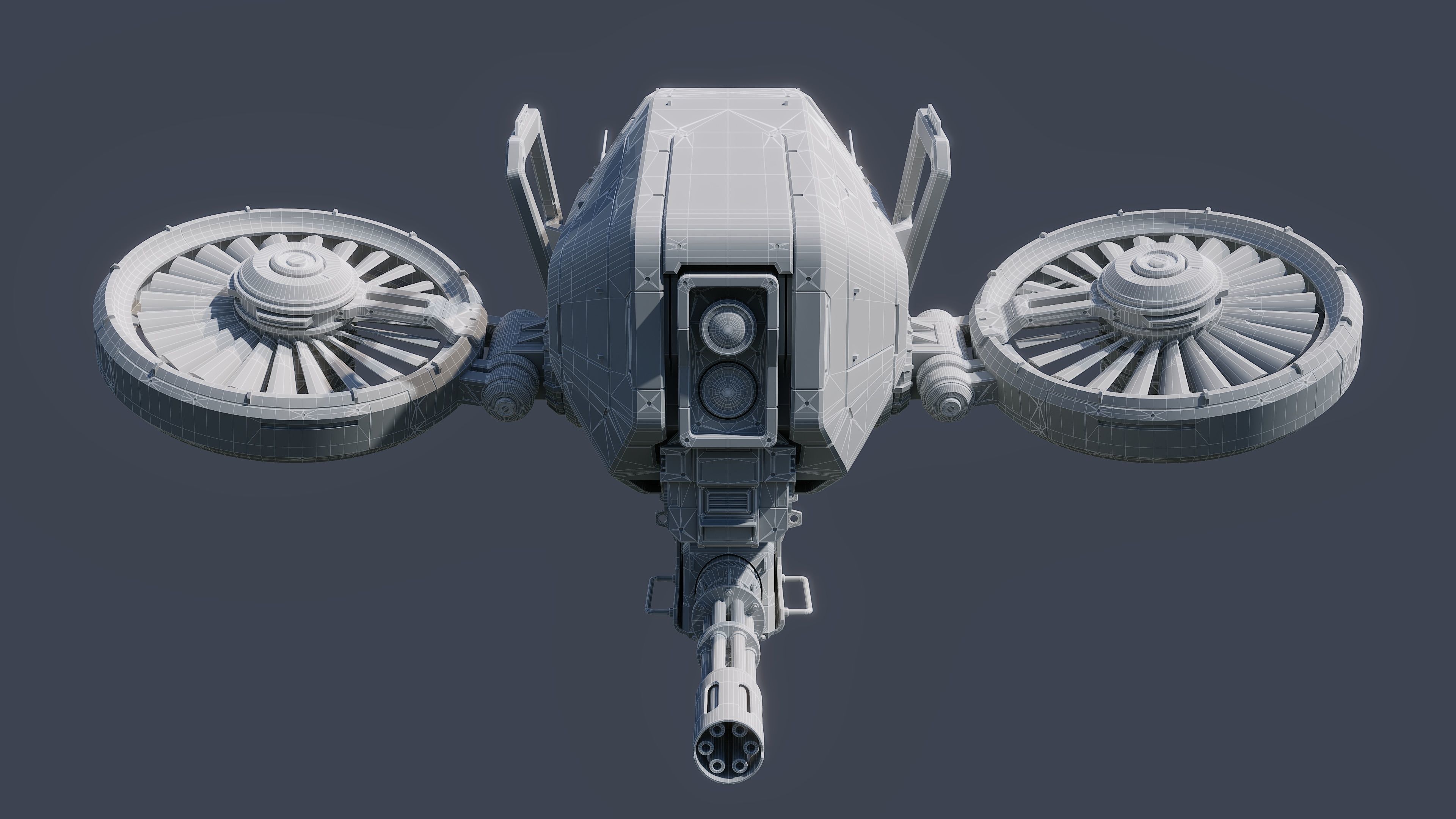 Sci-Fi Vehicle Series-Drone 01-PBR 3D model_4