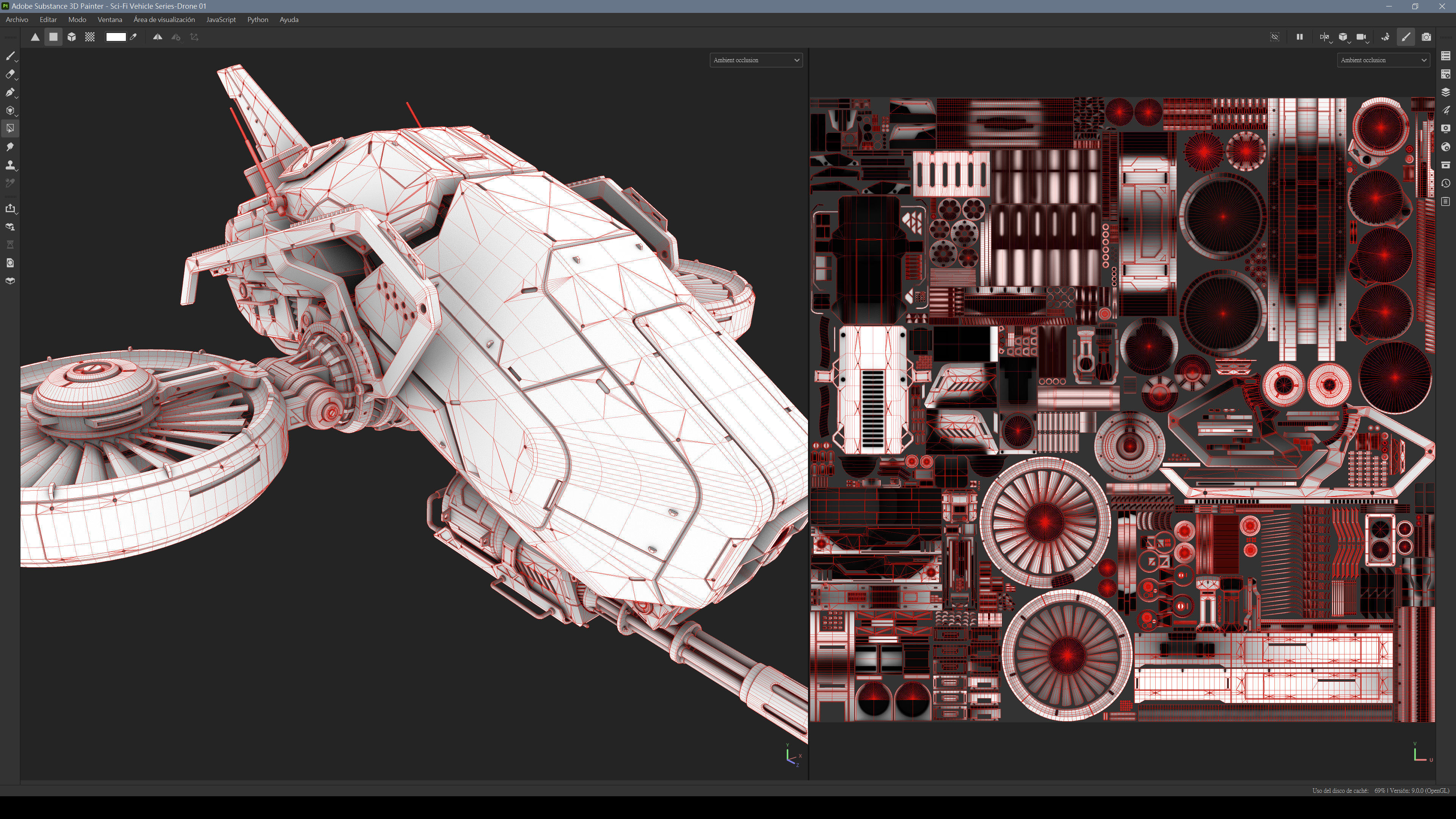 Sci-Fi Vehicle Series-Drone 01-PBR 3D model_20