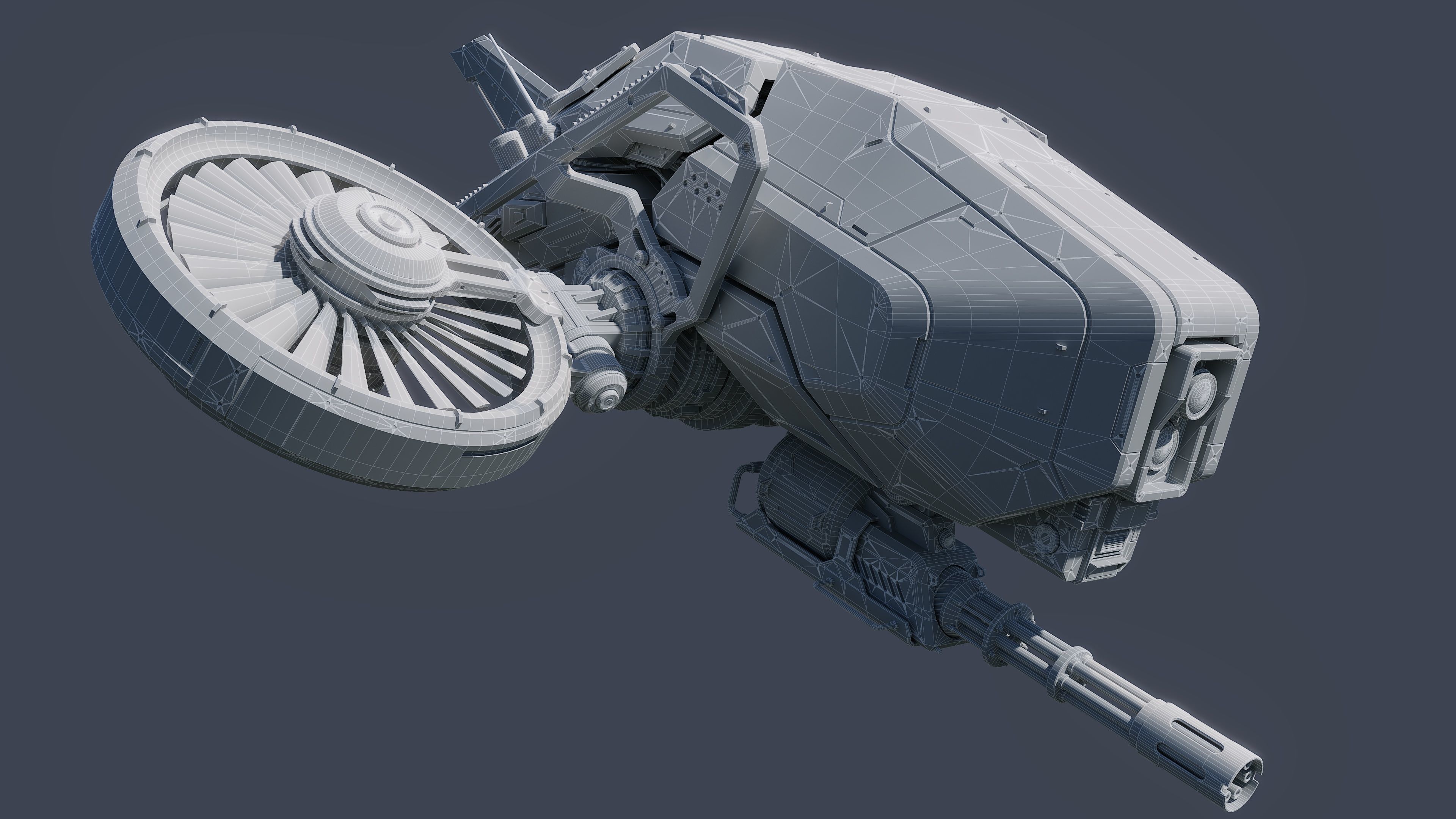 Sci-Fi Vehicle Series-Drone 01-PBR 3D model_5