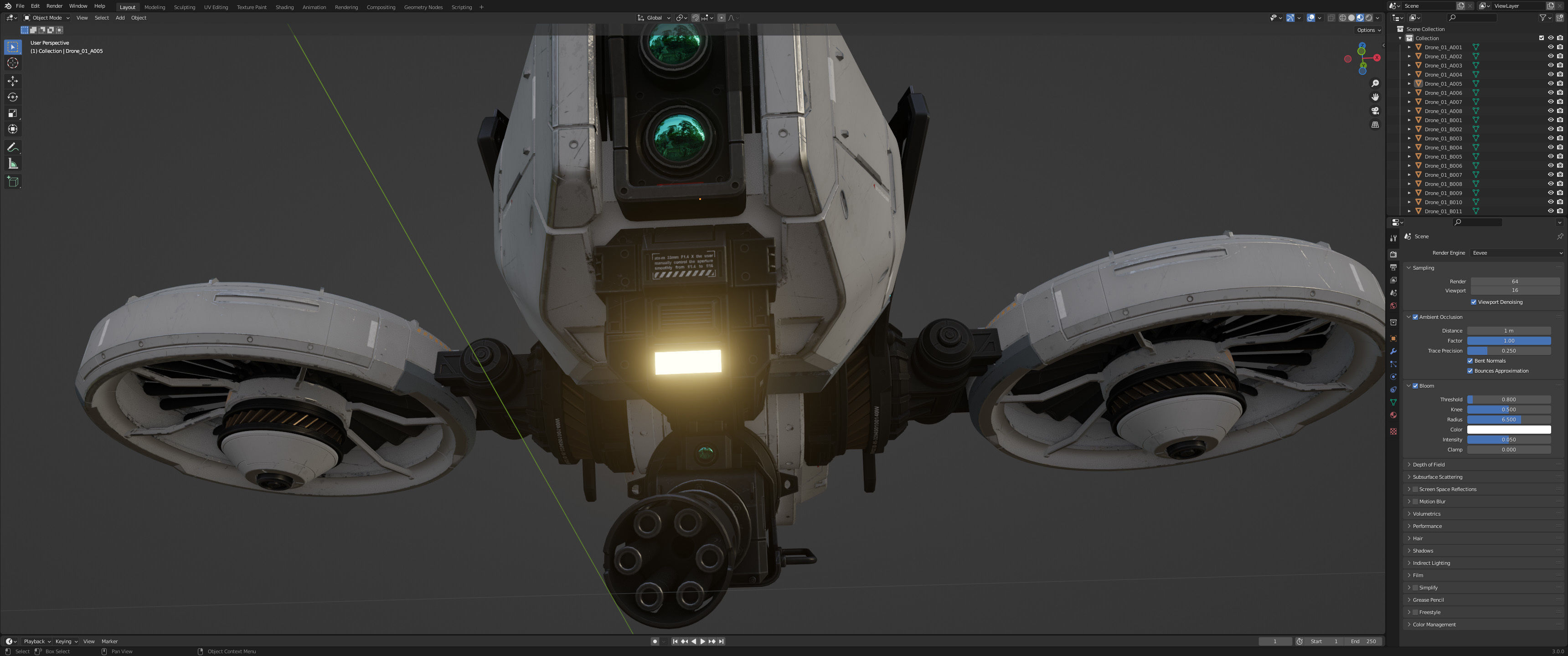 Sci-Fi Vehicle Series-Drone 01-PBR 3D model_15