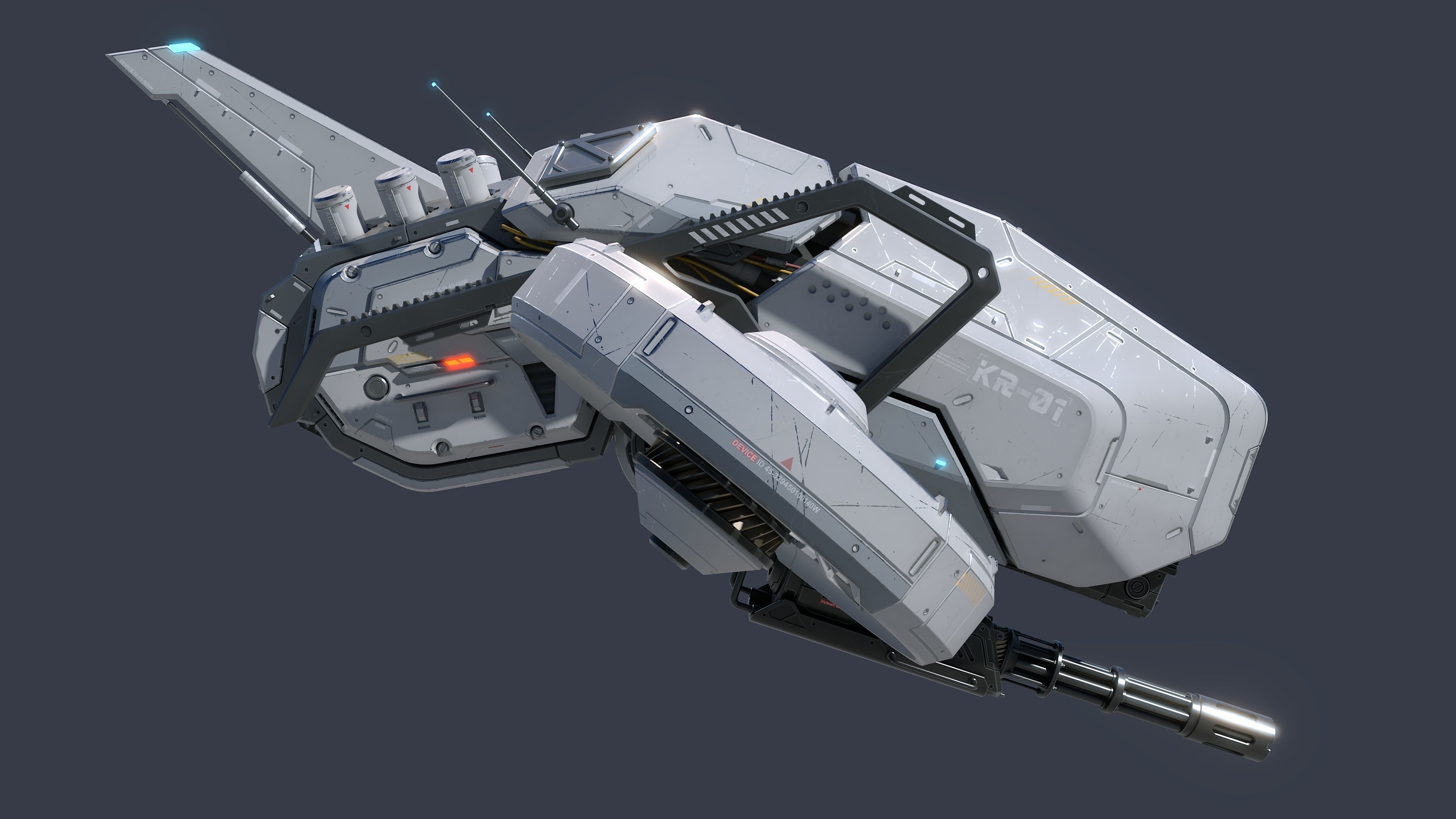 Sci-Fi Vehicle Series-Drone 01-PBR 3D model_8