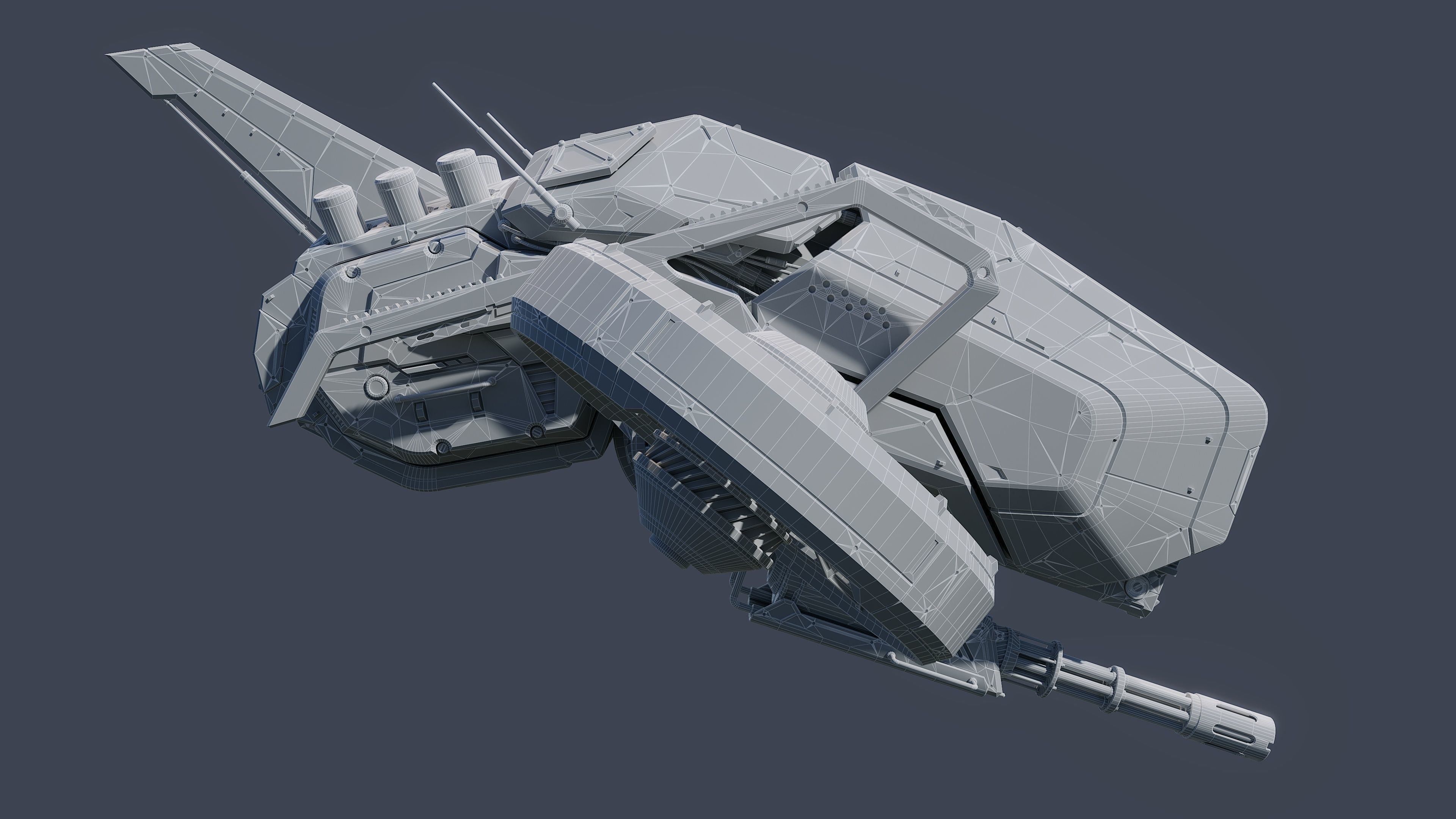 Sci-Fi Vehicle Series-Drone 01-PBR 3D model_7