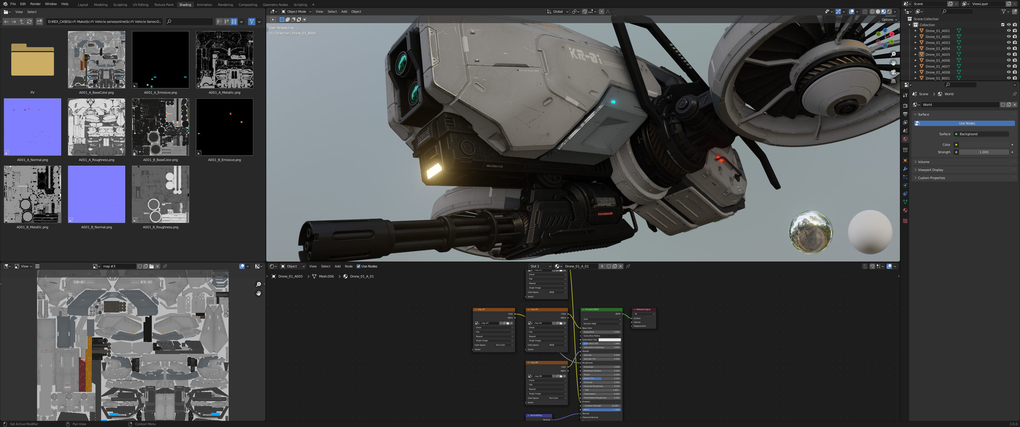 Sci-Fi Vehicle Series-Drone 01-PBR 3D model_17