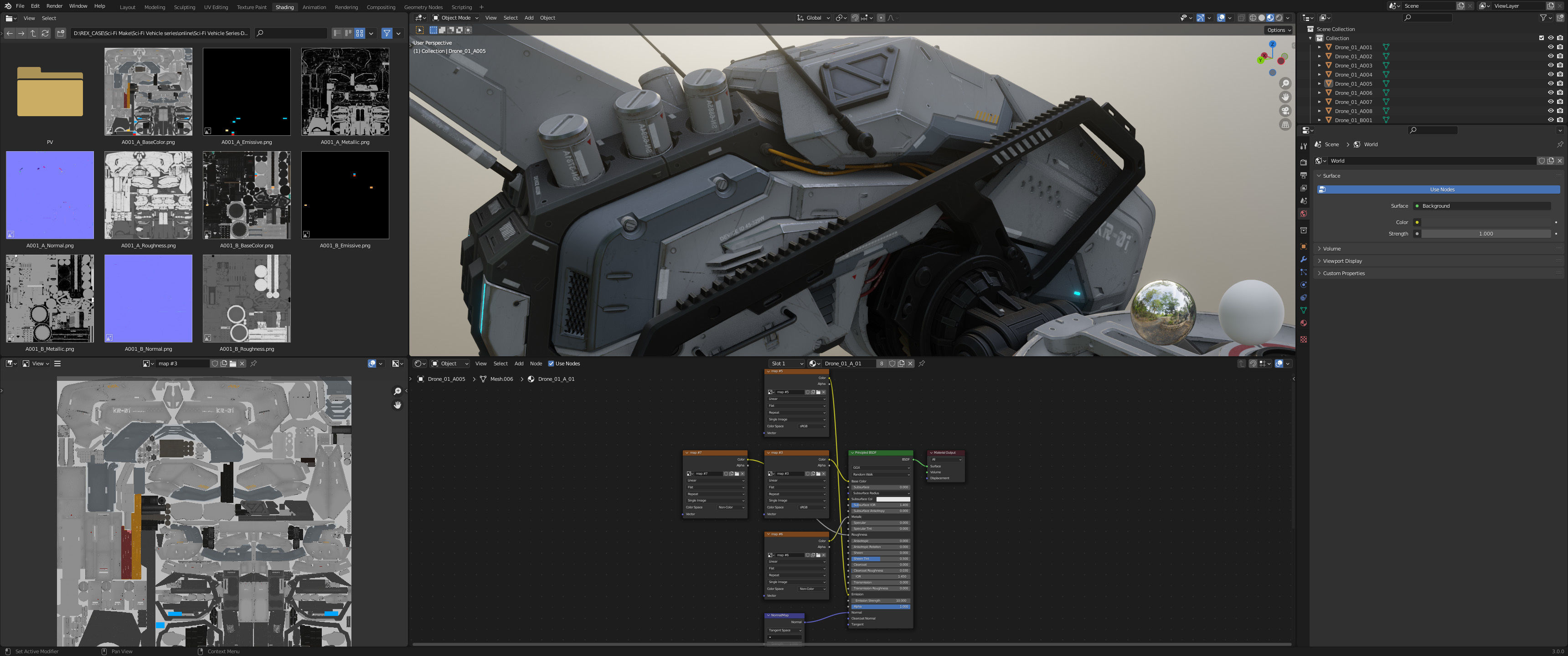 Sci-Fi Vehicle Series-Drone 01-PBR 3D model_18