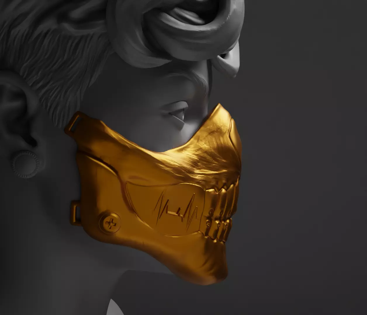 Cyborg Mask STL for 3D 3D print model